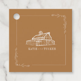 Etiquetas Para Lembrancinhas Casamento outono de Fazenda de Goldenrod Russo Bar