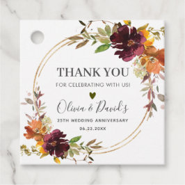 Etiquetas Para Lembrancinhas Casamento outono de outono Floral Laranja Chic Bur