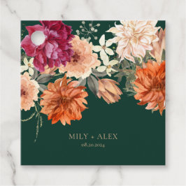 Etiquetas Para Lembrancinhas Casamento outono floral de aquarela de queda