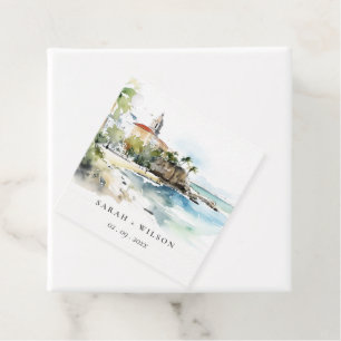 Etiquetas Para Lembrancinhas Casamento Paisagem Aquarela em San Juan Porto Rico