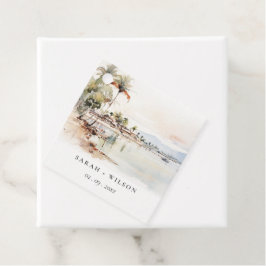 Etiquetas Para Lembrancinhas Casamento paisagístico de Montego Bay Jamaica