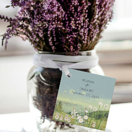 Etiquetas Para Lembrancinhas Casamento paisagístico de Watercolor Wildflower