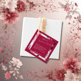 Etiquetas Para Lembrancinhas casamento pastel cor-de-rosa com rosa de abstrato 