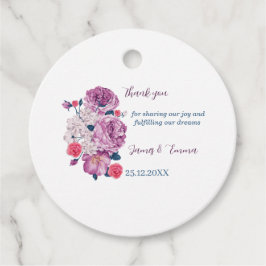 Etiquetas Para Lembrancinhas Casamento Personalizado Da Flor Roxo Elegante