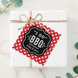 Etiquetas Para Lembrancinhas Casamento Personalizado De Gingham Vermelho De CHU