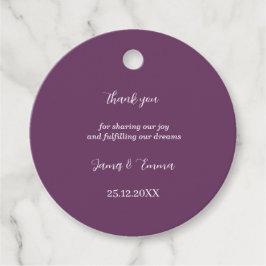 Etiquetas Para Lembrancinhas Casamento Personalizado Roxo Simples