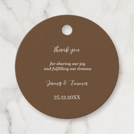 Etiquetas Para Lembrancinhas Casamento Personalizado Simples Brown