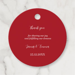 Etiquetas Para Lembrancinhas Casamento Personalizado Vermelho Simples