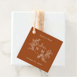 Etiquetas Para Lembrancinhas Casamento por Monograma das Vinhas de Abóbora