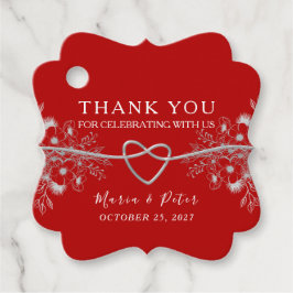 Etiquetas Para Lembrancinhas Casamento Preto e Vermelho