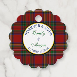 Etiquetas Para Lembrancinhas Casamento Real Stewart Tartan Salve uma Data