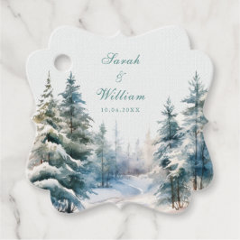 Etiquetas Para Lembrancinhas Casamento romântico de floresta verde de inverno F
