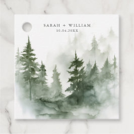 Etiquetas Para Lembrancinhas Casamento romântico de florestas verdes Favor Etiq