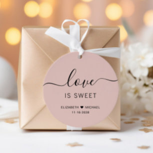 Etiquetas Para Lembrancinhas Casamento Rosa Bege Doce Amor