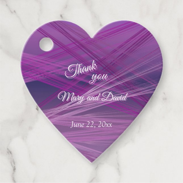 Etiquetas Para Lembrancinhas Casamento Roxo Streaks (Frente)