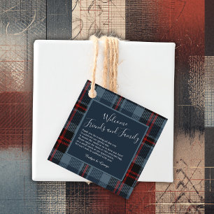 Etiquetas Para Lembrancinhas casamento russo azul de tartan escocês