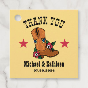 Etiquetas Para Lembrancinhas Casamento Russo de Boot Boot Floral Ocidental