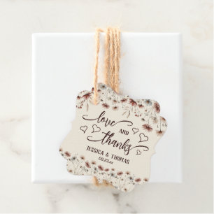 Etiquetas Para Lembrancinhas Casamento Rustic Boho Chic Wildflower