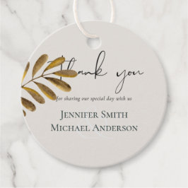 Etiquetas Para Lembrancinhas Casamento Rustic Bronze Leaf Obrigado A Favores
