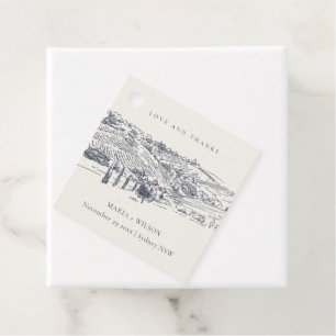Etiquetas Para Lembrancinhas Casamento Rustic Marinho Blue Winery Mountain Sket