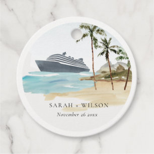 Etiquetas Para Lembrancinhas Casamento Rustic Tropical Seascape Beach Cruise Pa