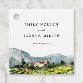 Etiquetas Para Lembrancinhas Casamento Rustic Winery Landscape