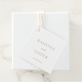 Etiquetas Para Lembrancinhas Casamento Simples Dourado Moderno e Ousado