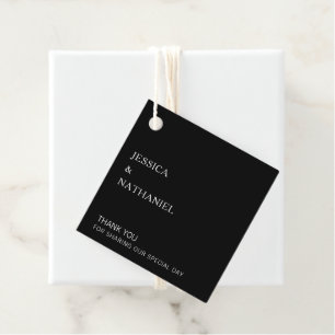 Etiquetas Para Lembrancinhas Casamento Simples Minimalista Preto Moderno