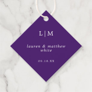 Etiquetas Para Lembrancinhas Casamento Simples Monograma Roxo Elegante