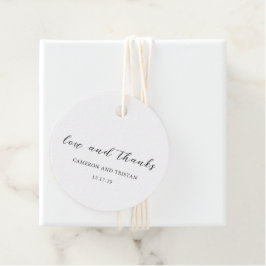 Etiquetas Para Lembrancinhas Casamento Simples Preto e Branco Limpo