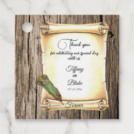 Etiquetas Para Lembrancinhas Casamento Único de Caneta de Rolagem e Folha