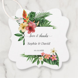 Etiquetas Para Lembrancinhas Casamento Único de Sangue Floral de Jardim Tropica