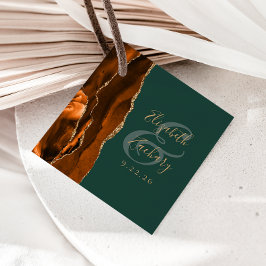 Etiquetas Para Lembrancinhas Casamento Verde Escuro Dourado com Feira de Ortogr