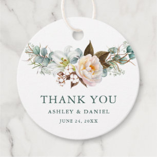 Etiquetas Para Lembrancinhas Casamento verde floral botânico da aguarela