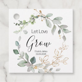 Etiquetas Para Lembrancinhas Casamento Verde Floresta Deixe o Amor Crescer Plan