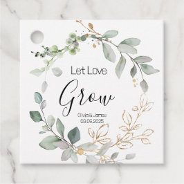 Etiquetas Para Lembrancinhas Casamento Verde Floresta Deixe o Amor Crescer Plan