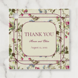 Etiquetas Para Lembrancinhas Casamento vintage de rosa floral romântico