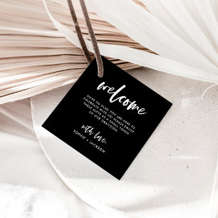 Etiquetas Para Lembrancinhas Casual Script   Bolsa de boas-vindas ou cesta