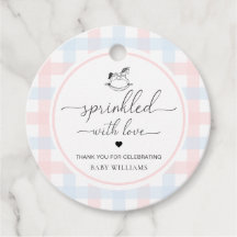 Cavalo de Gingham Azul Cor-de-Rosa Espelhado Com A