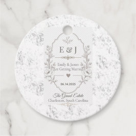 Etiquetas Para Lembrancinhas Celebração de Casamento Romântico de Luxo Design