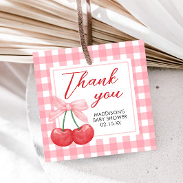 Etiquetas Para Lembrancinhas Cereja no Topo Chá de Bebê