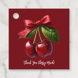 Etiquetas Para Lembrancinhas Cerejas e um Arco te amam muito