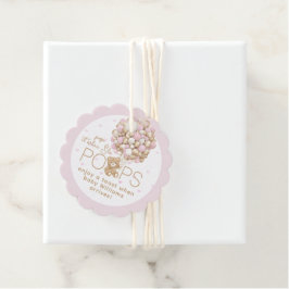 Etiquetas Para Lembrancinhas Chá de Bear Rosa e Bebê Balão