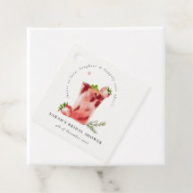 Chá de Bebê de Coquetel Margarita Rosa Morango