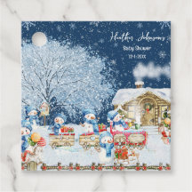Chá de Bebê de Natal com Bonecos de Neve