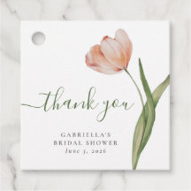 Chá de Bebê de Noiva Elegante Tulipa em Aquarela V