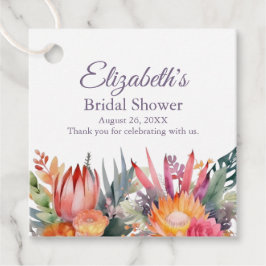 Etiquetas Para Lembrancinhas Chá de Bebê de Noiva Flores Tropicais Coloridas