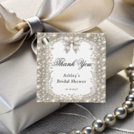 Etiquetas Para Lembrancinhas Chá de Bebê Diamantes e Pérolas