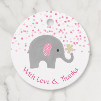 Etiquetas Para Lembrancinhas Chá De Bebê Elefante Rosa Confetti