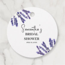 Chá de Bebê em Aquarela Roxa com Flores de Lavanda